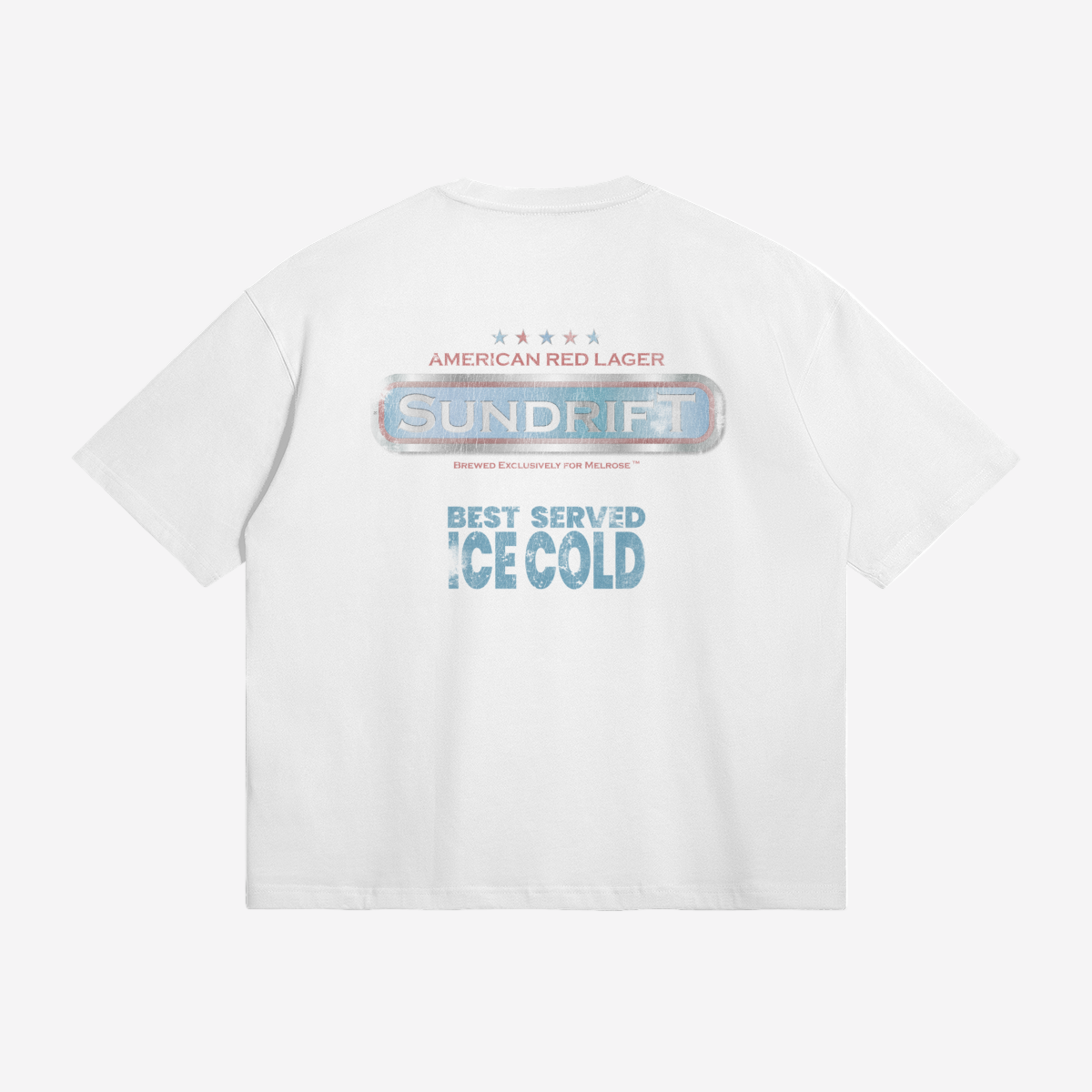 Melrose American Lager Graphic Tee White Back