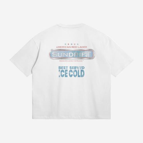 Melrose American Lager Graphic Tee White Back