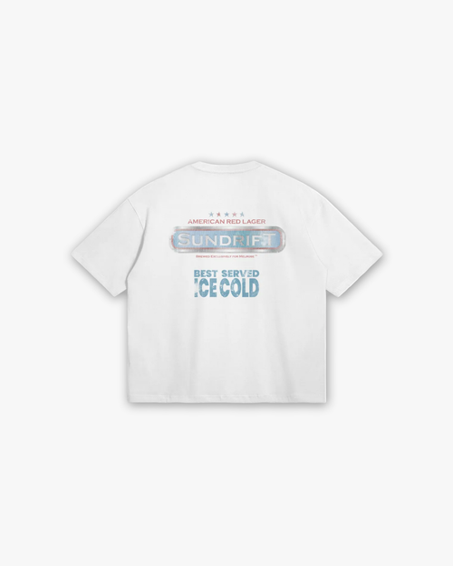 Melrose American Lager Graphic Tee White Back