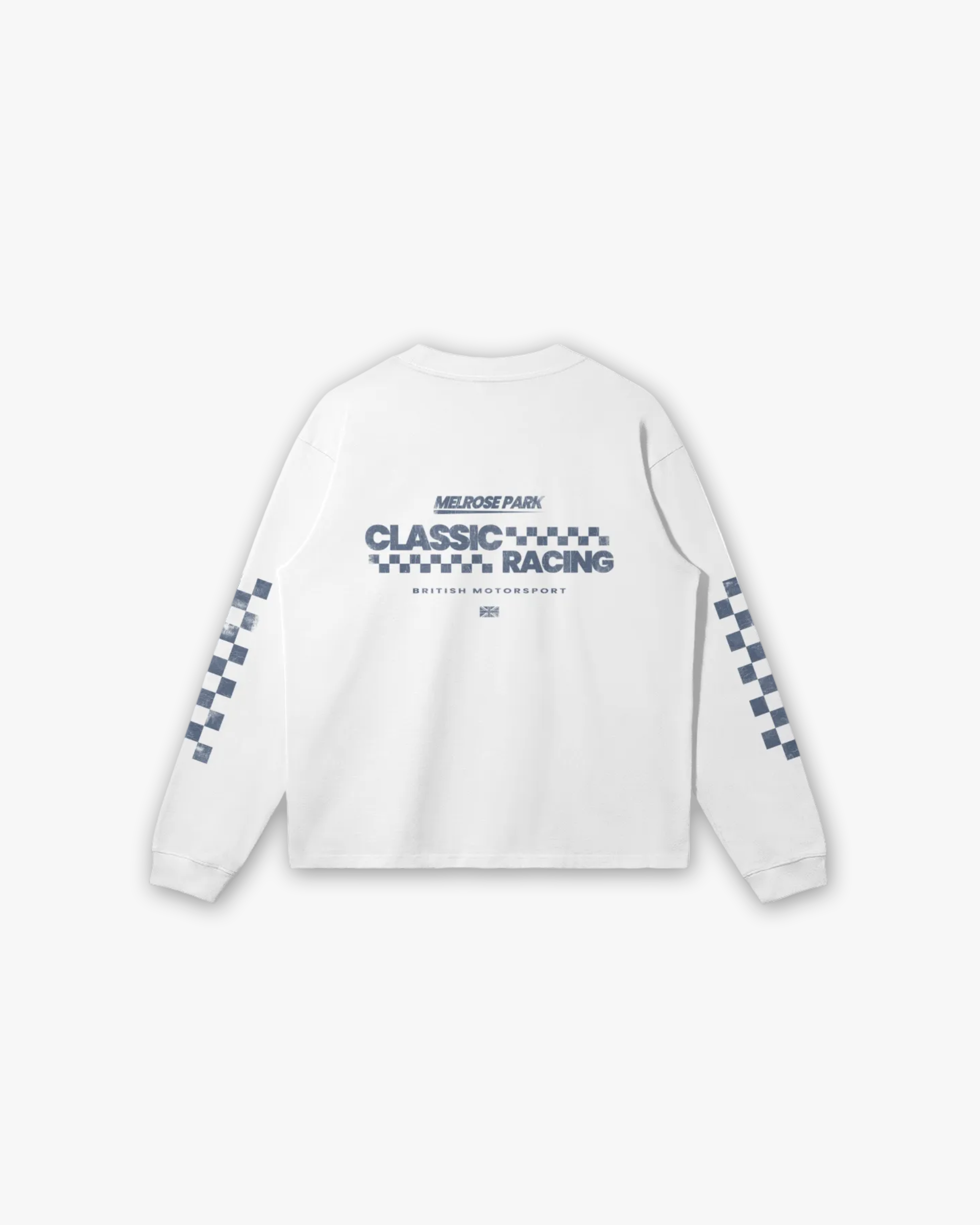 Melrose Classic Racing Graphic Tee Long Sleeve White Back