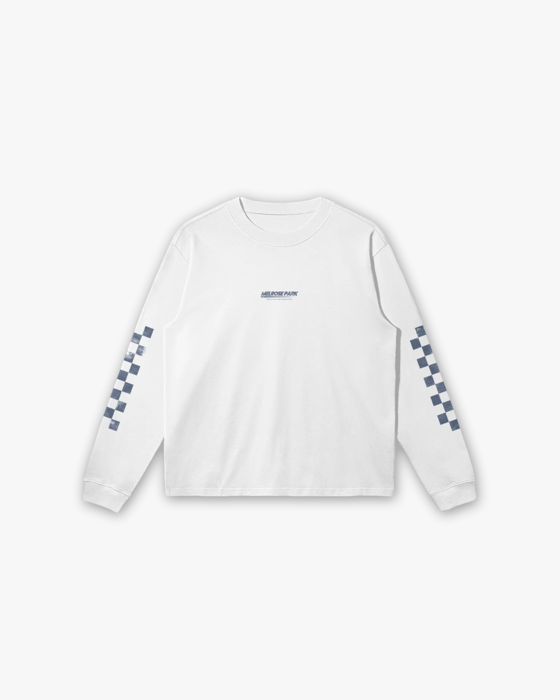 Melrose Classic Racing Graphic Tee Long Sleeve White Front