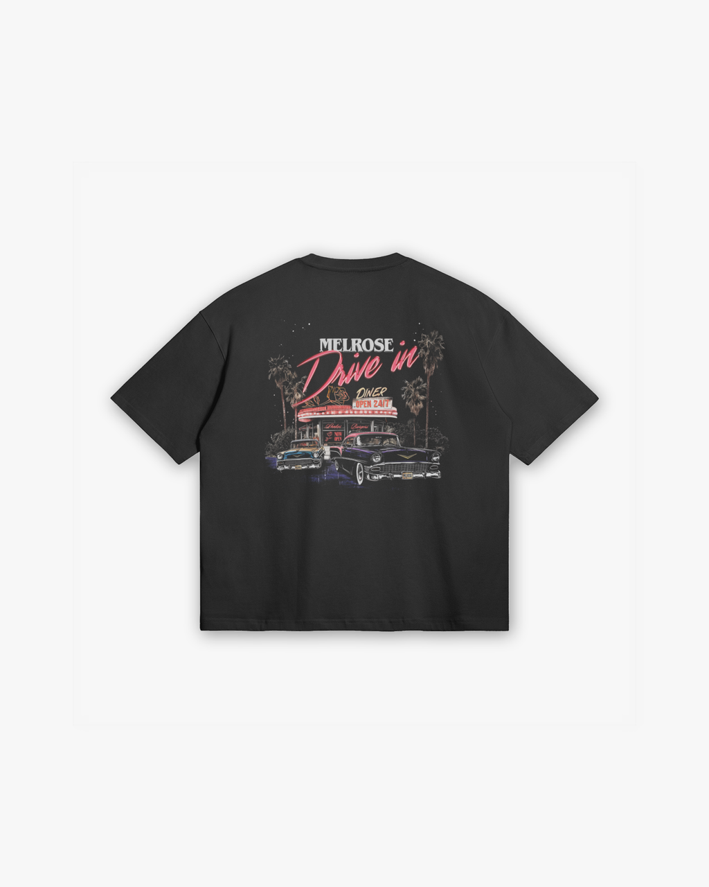 Melrose Drive In Graphic Tee Black Back