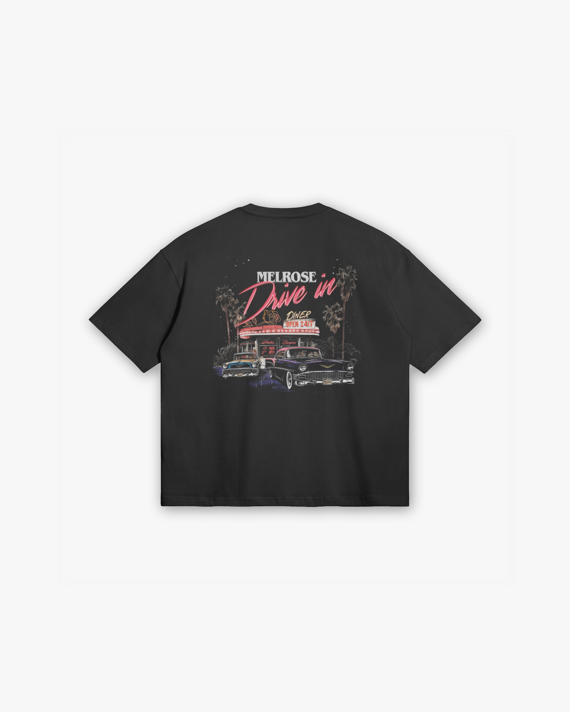 Melrose Drive In Graphic Tee Black Back