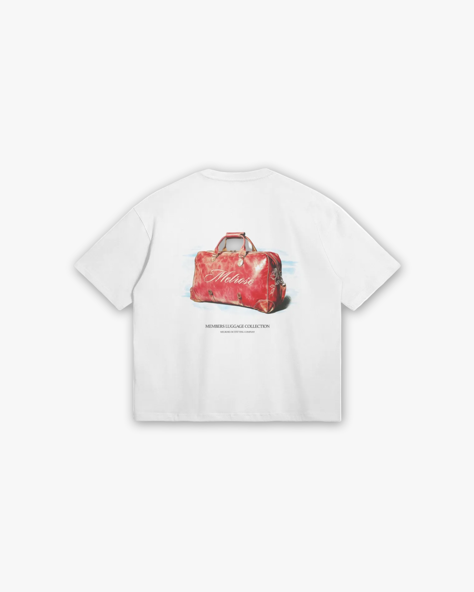 Melrose Luggage Graphic Tee White Back