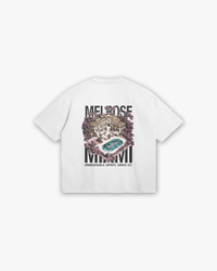 Melrose Miami Mansion Graphic Tee White Back