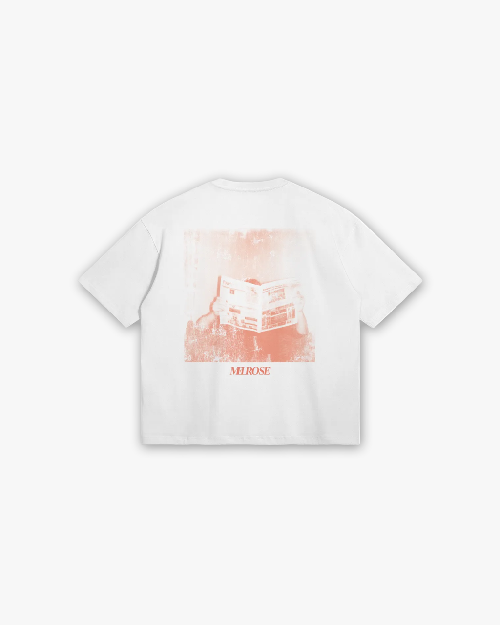 Melrose Newspaper Graphic Tee Red Back
