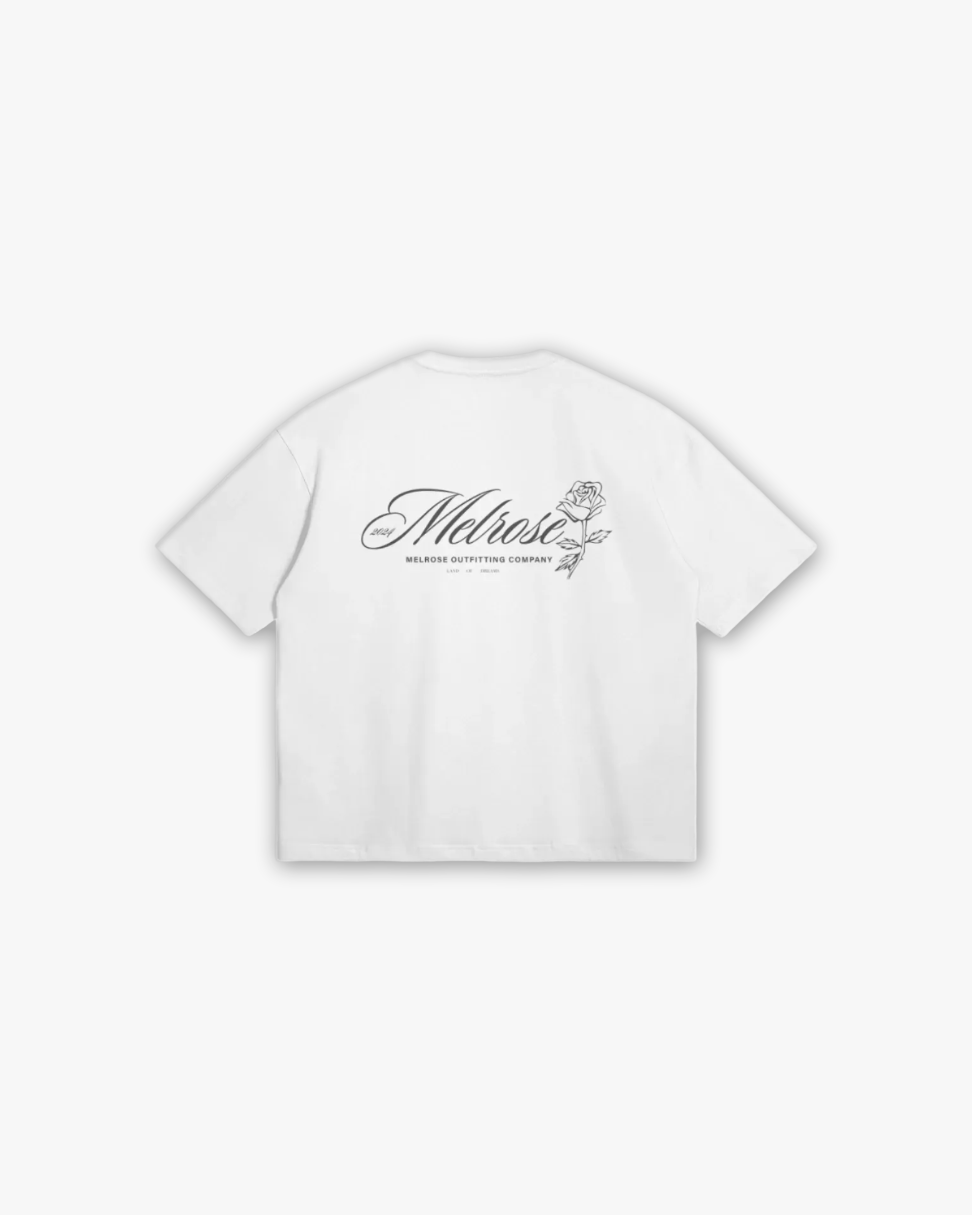 Melrose Signature Graphic Tee White Back
