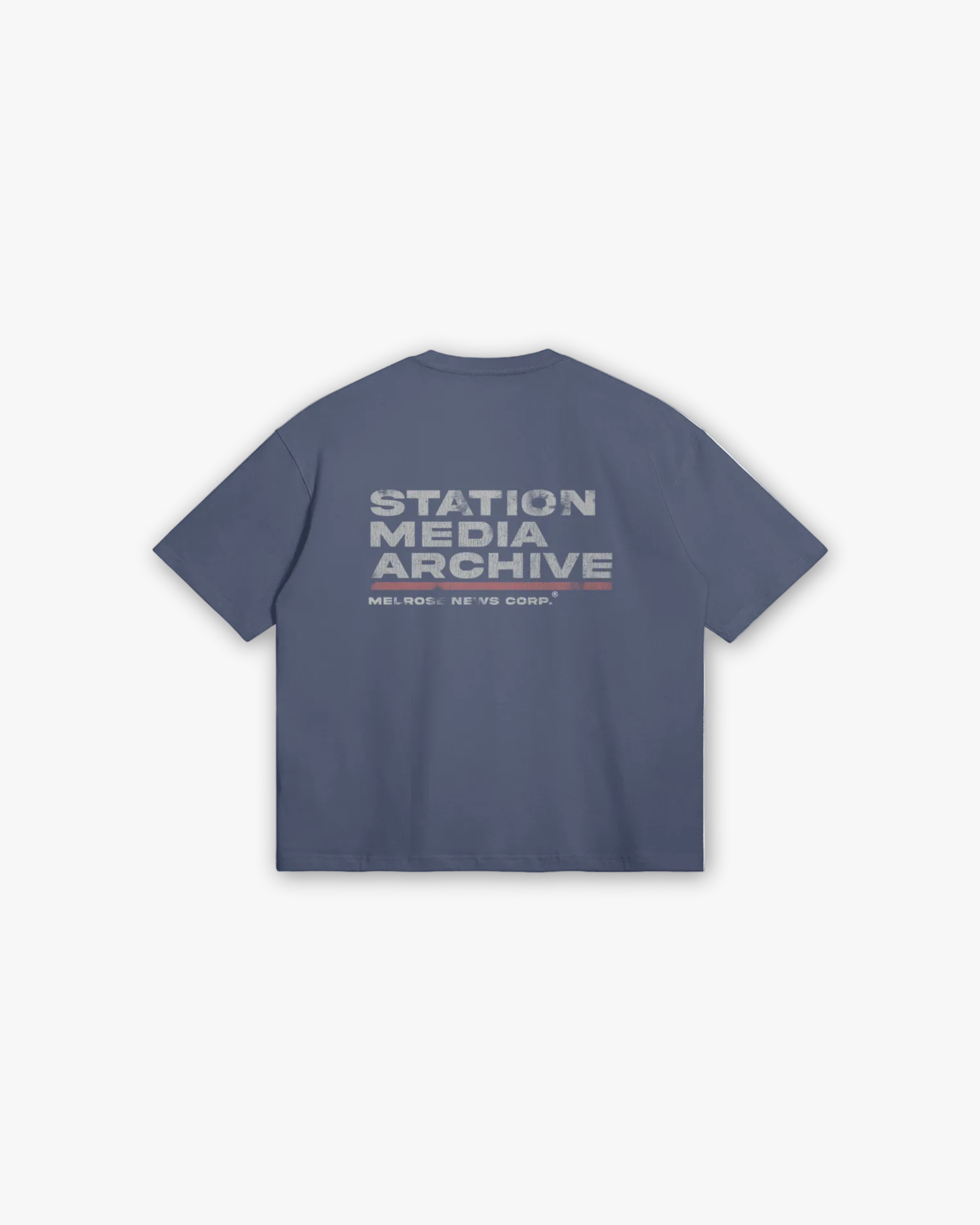 Melrose Station Media Archive Graphic Tee Slate Back