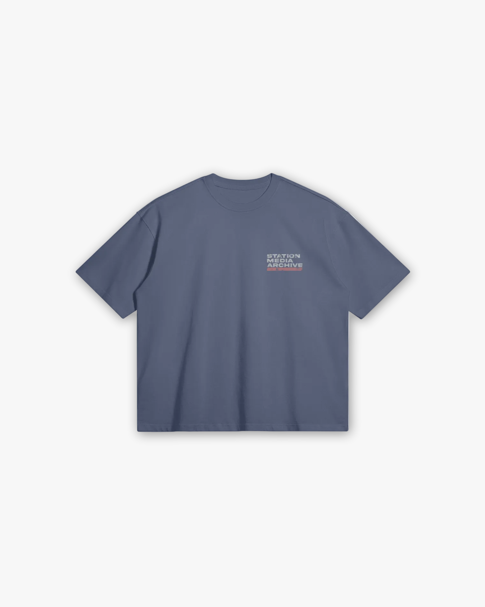 Melrose Station Media Archive Graphic Tee Slate Front