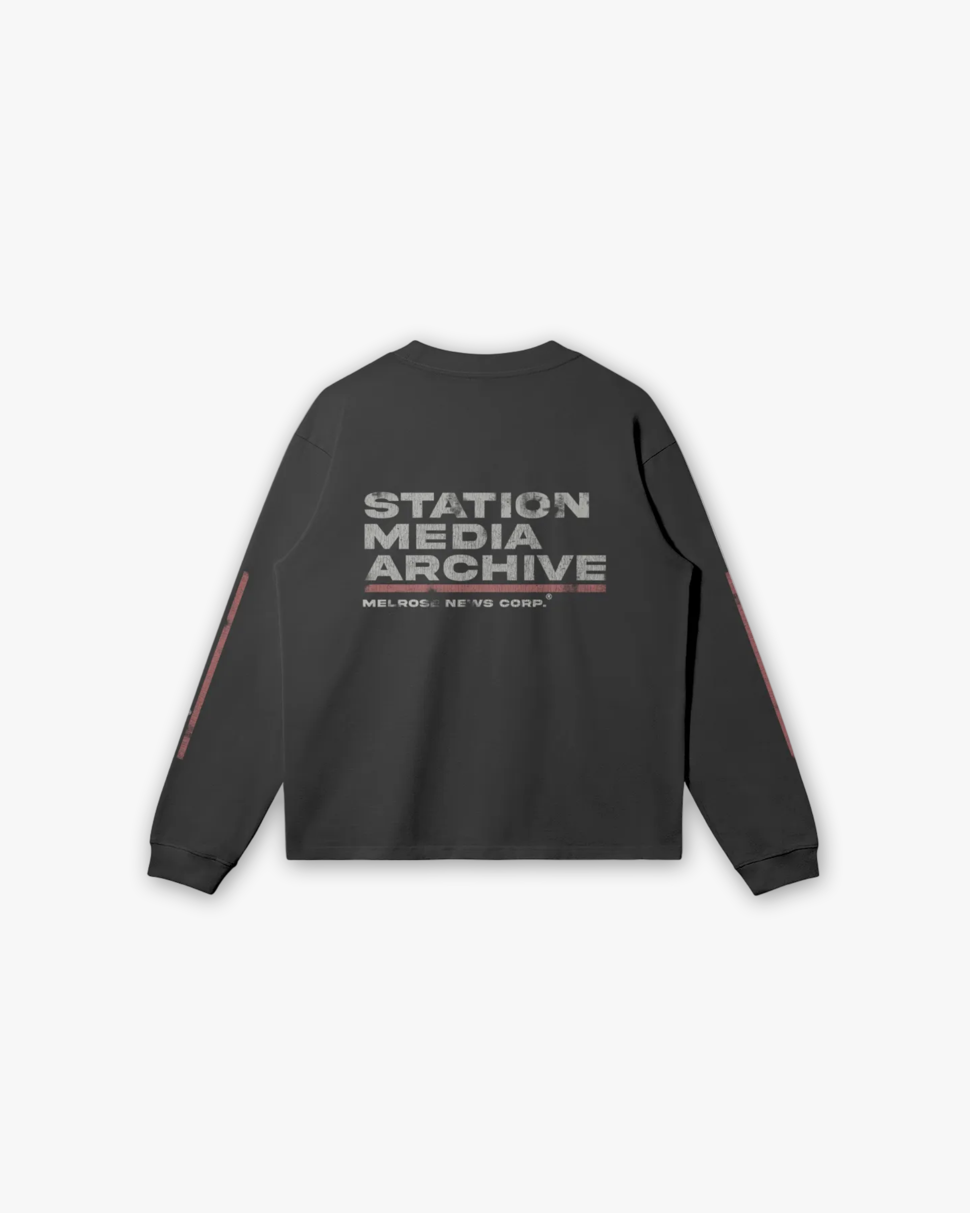 Melrose Station Media Archive Graphic Tee Long Sleeve Black Back
